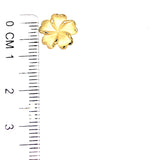 Aretes (flor) en oro amarillo 10kt.