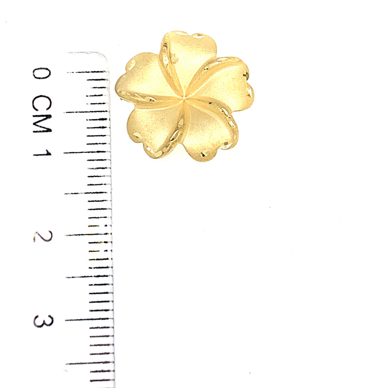 Aretes (flor) en oro amarillo 10kt.