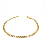 Pulsera gourmet en oro 2 Tonos 10kt. 20cm
