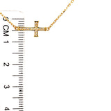 Collar (cruz) en oro amarillo 10k. 45cm