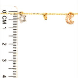 Choker (estrellas y lunas) en oro 3 Tonos 10kt. 37cm-40cm
