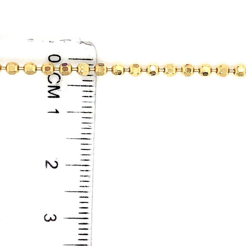 Cadena (bolitas) 60cm en oro amarillo 10kt
