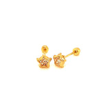 Aretes (estrellas) para bebés en oro amarillo 18kt