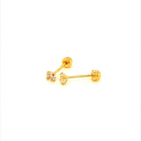 Aretes para bebés en oro amarillo 18kt