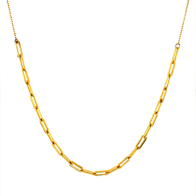 Collar (clip) en oro amarillo 10kt. 40-43cm