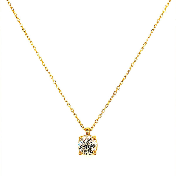 Collar (circón) en oro amarillo 10kt. 42-45cm