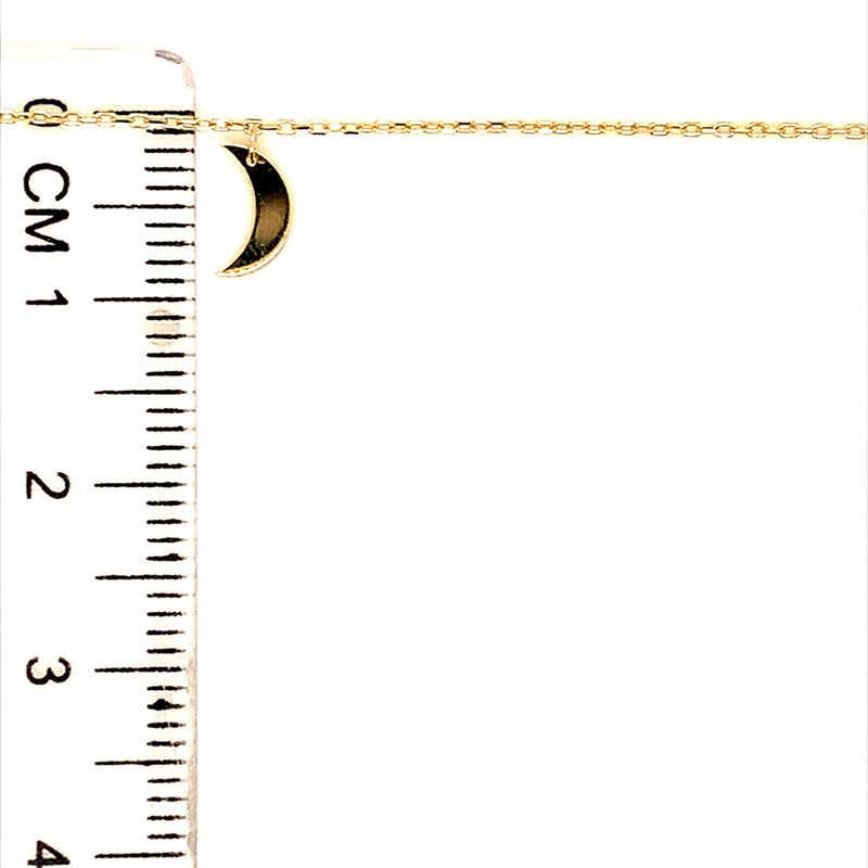 Choker (lunas y estrellas) en oro amarillo 10kt. 36cm/ 38cm