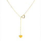 Collar (corazones) en oro amarillo 10kt. 45cm