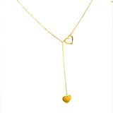 Collar (corazones) en oro amarillo 10kt. 45cm