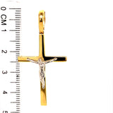 Dije (cruz) en oro 2 Tonos 10k