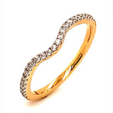 (LD) Banda con diamantes en oro amarillo 10k