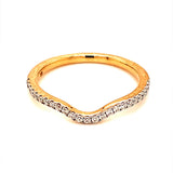 (LD) Banda con diamantes en oro amarillo 10k