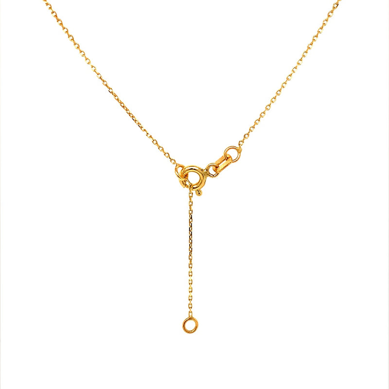 Collar con inicial (H) en oro amarillo 10kt. 40cm