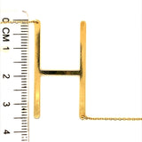 Collar con inicial (H) en oro amarillo 10kt. 40cm