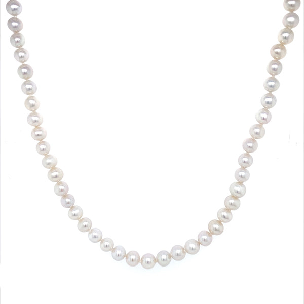 (SWAN) Collar de perlas en plata 925. 43-50cm.
