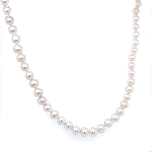 (SWAN) Collar de perlas en plata 925. 43-50cm.  ANTES:  $199.00