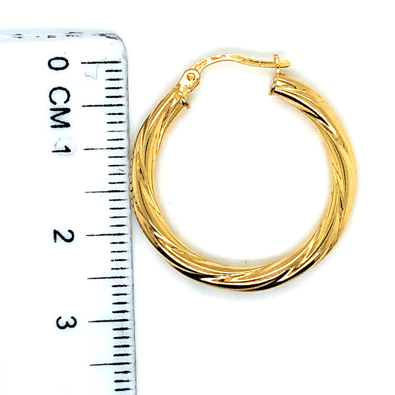 Argollas en oro amarillo 18kt