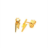 Aretes (rayo) en oro amarillo 18kt