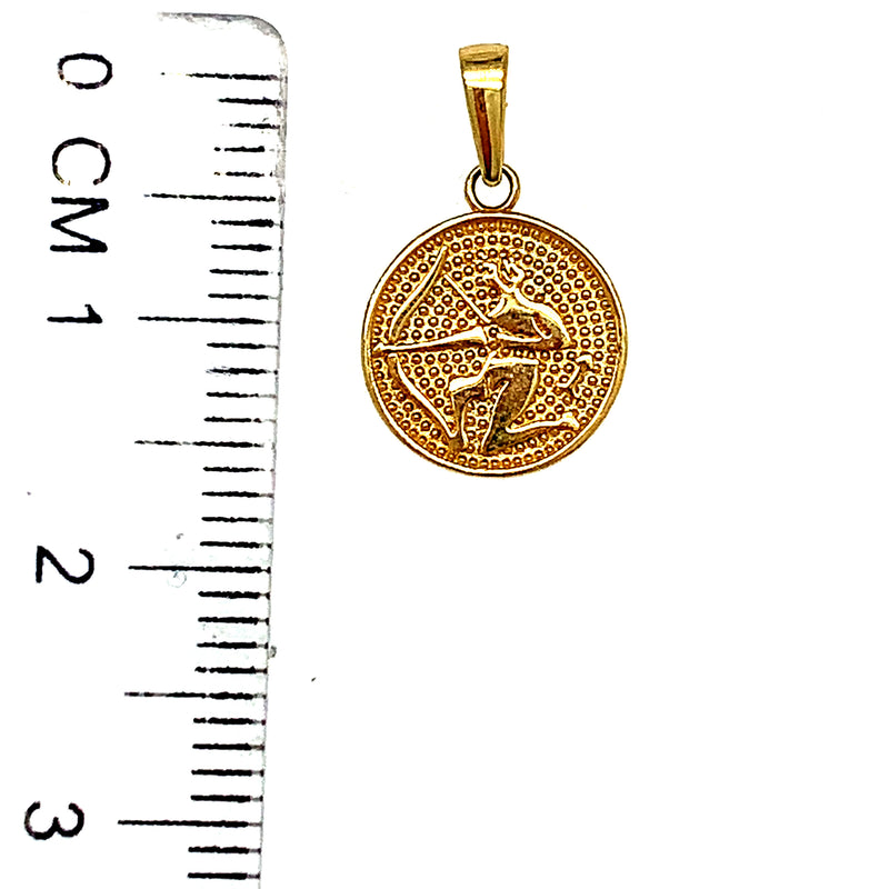 Dije (Sagitario) en oro amarillo 18k