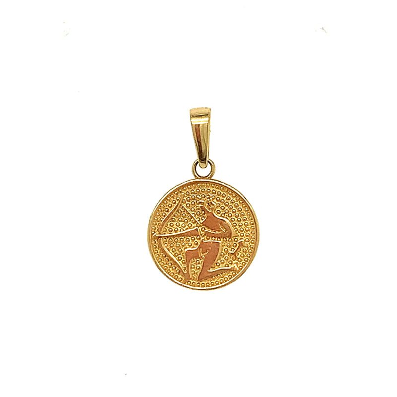 Dije (Sagitario) en oro amarillo 18k