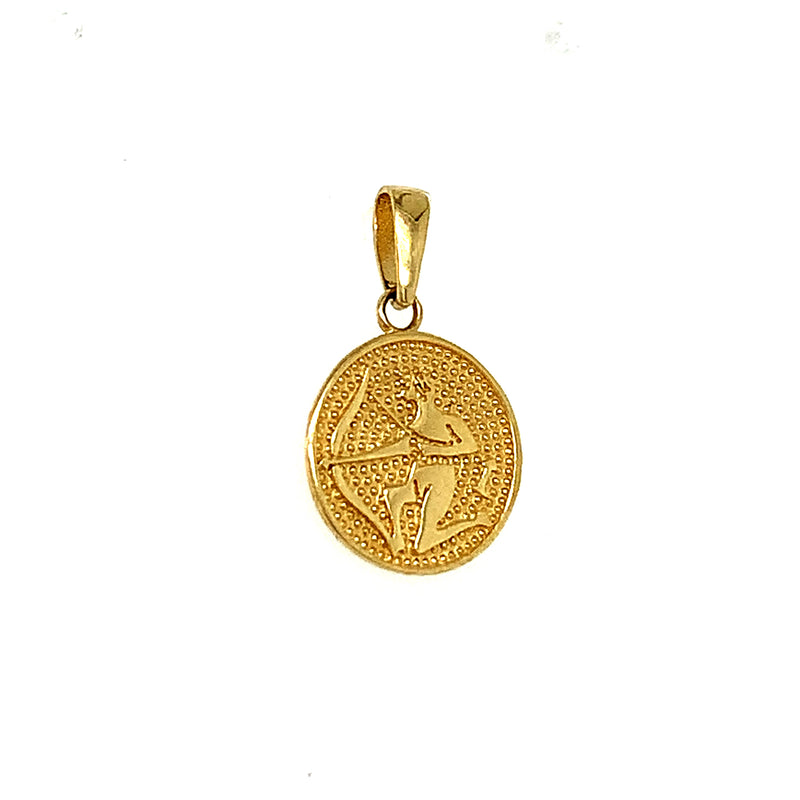 Dije (Sagitario) en oro amarillo 18k