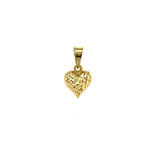 Dije (corazón) en oro amarillo 18k