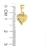 Dije (corazón) en oro amarillo 18k