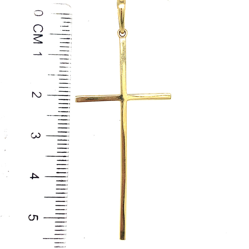 Dije (cruz) en oro amarillo 18k
