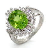 Anillo de peridoto en plata 925