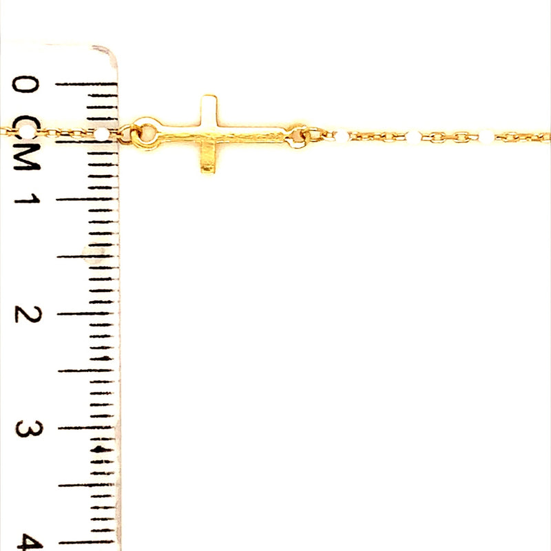 Pulsera (cruz) en oro amarillo 18k. 16-18cm