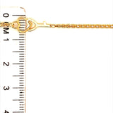 Pulsera (corazón y llave) en oro amarillo 18k. 17-19cm