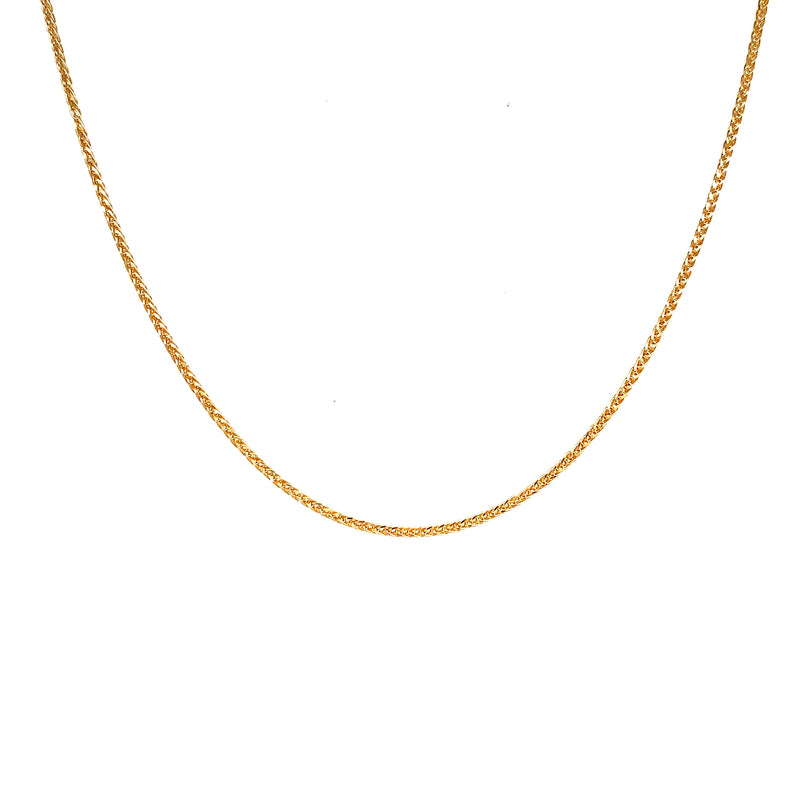 Cadena (espiga) 40cm en oro amarillo 18kt