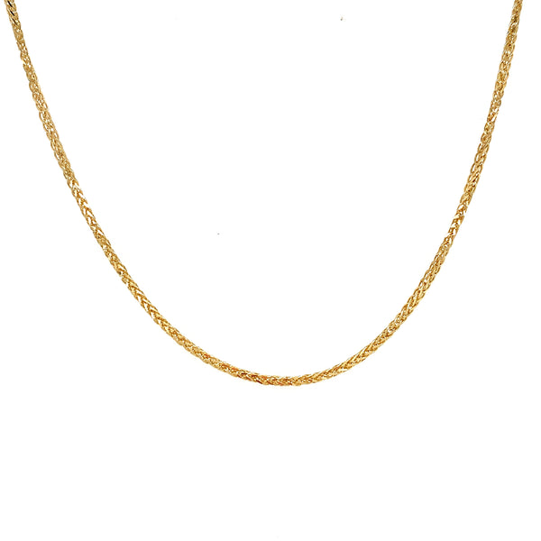 Cadena (espiga maciza) 45cm en oro amarillo 18k