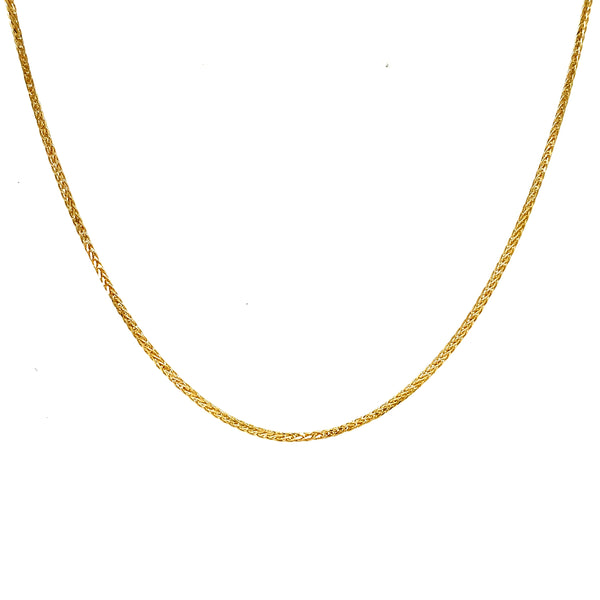 Cadena (espiga maciza) 50cm en oro amarillo 18k