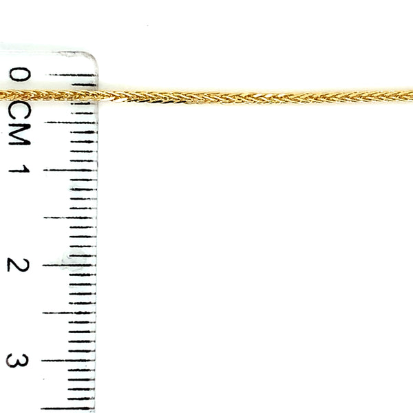 Cadena (espiga maciza) 50cm en oro amarillo 18k