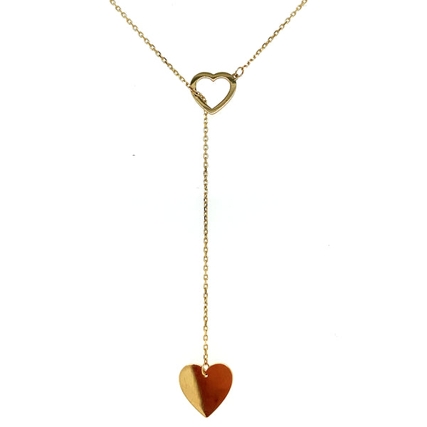 Collar (corazón) en oro amarillo 18kt. 40-45cm