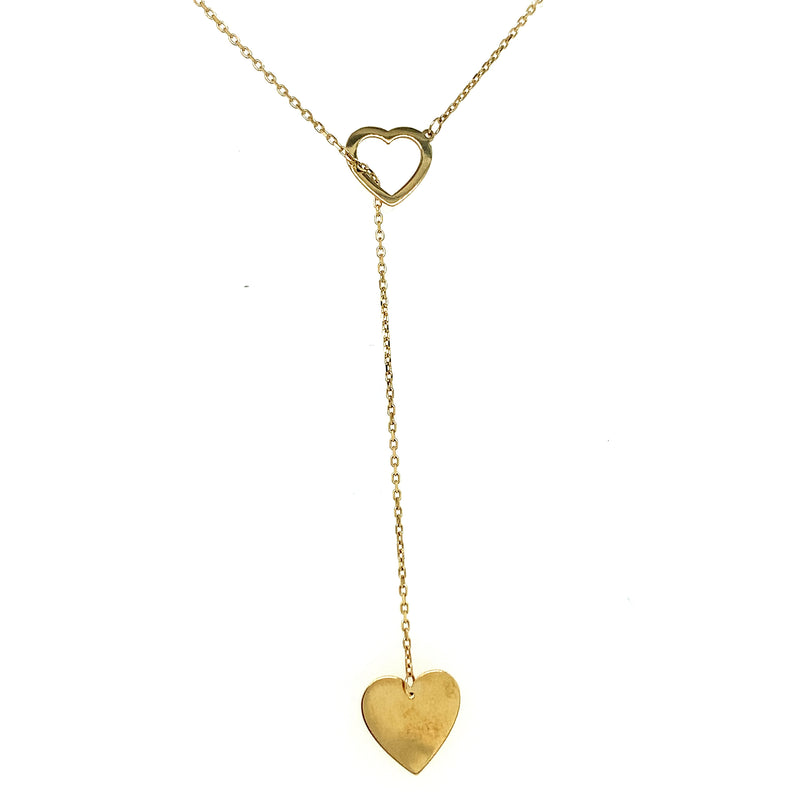 Collar (corazón) en oro amarillo 18kt. 40-45cm