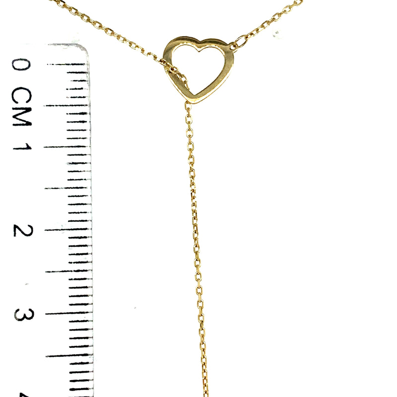 Collar (corazón) en oro amarillo 18kt. 40-45cm