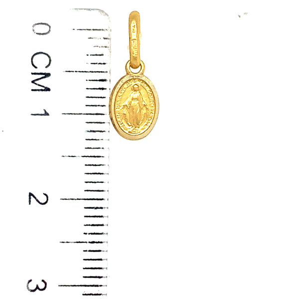 Dije (medalla milagrosa) en oro amarillo 18k