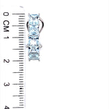 Aretes de aguamarina en plata 925