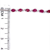 Pulsera (ajustable) con rubí de laboratorio en plata 925