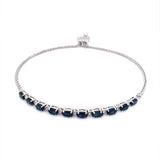 Pulsera ajustable de zafiros en plata 925  10SA-3.2CTS.