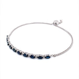 Pulsera ajustable de zafiros en plata 925  10SA-3.2CTS.
