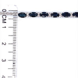 Pulsera ajustable de zafiros en plata 925  10SA-3.2CTS.