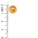 Aretes (bolitas adiamantadas) en oro amarillo 10kt