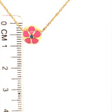 Collar (flor reversible) en oro amarillo 10kt. 45cm