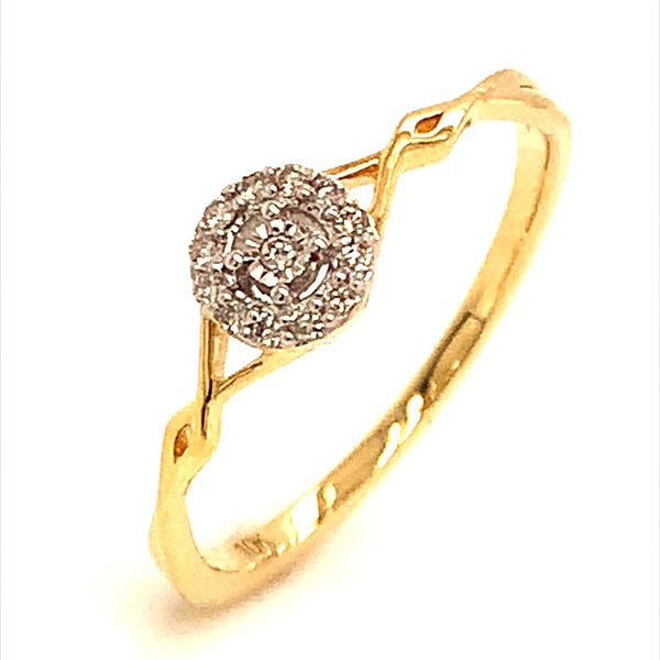 (SOFIA) Anillo con diamantes en oro amarillo 10k  ANTES: $269.00