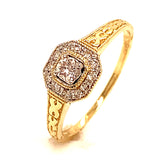 (SOFIA) Set de anillos con diamantes en oro amarillo 10k  ANTES: $699.00