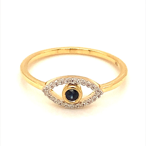 Anillo de zafiro con diamantes 10kt. ANTES: $249.00
