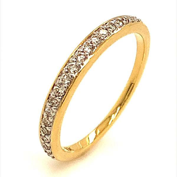 (SOFIA) Banda con diamante en oro amarillo 10k